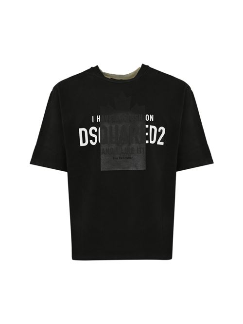 T-shirt in cotone con stampa logo DSQUARED2 | S74GD1405 S24583900